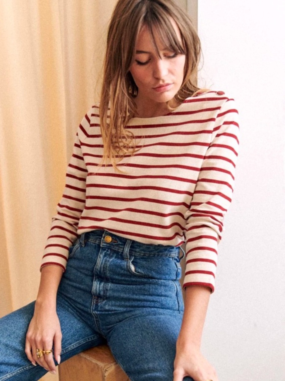 Sezane Colette striped top
